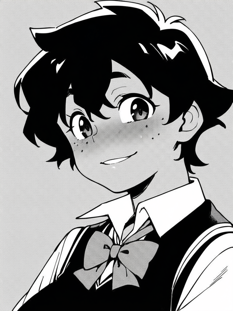 score_9, score_8_up, score_7_up,  
1girl, monochrome, seiko ee, medium hair, black hair, tan, black eyes, large breasts, freckles,

school uniform, face, upper body, bowtie, black sweater vest, smile, blush, looking at viewer,