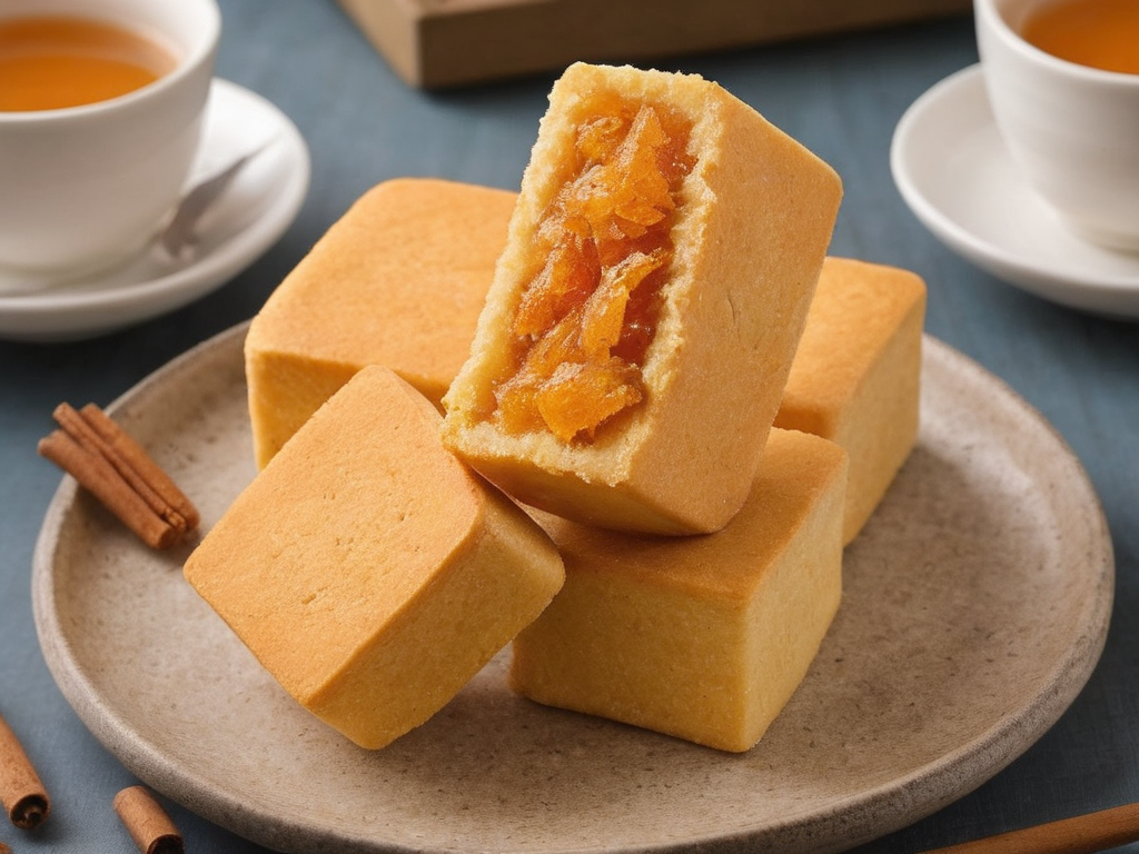 A high-resolution, hyper-realistic image of a delicious PPCake, a popular dessert in many cuisines. The PPCake is perfectly baked, with a golden-brown crust and a sweet, moist interior. It's placed on a rustic wooden table, with a cup of tea on the side. The scene is set in a homey kitchen environment, with all elements in sharp focus, creating a clear and detailed image. The lighting should be natural and soft, highlighting the appetizing qualities of the PPCake and the cozy atmosphere of the setting, <lora:PineappleCake:0.8>
