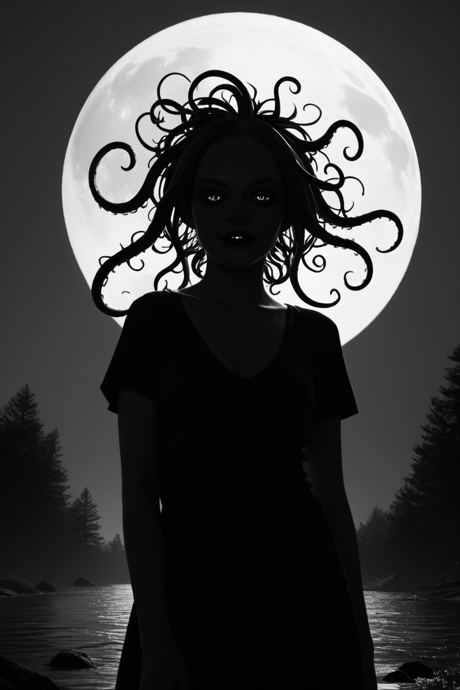 score_9, score_8_up, score_7_up, score_6_up, score_5_up, score_4_up, <lora:GRIM_v1:1>  greyscale, monochrome, limited palette, horror (theme), eldritch abomination, chaotic, silhouette,, <lora:K040790P:0.8> 040790P, woman, 24 years old, <lora:Breast Slider - Pony_alpha1.0_rank4_noxattn_last:0.3>