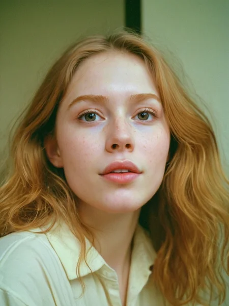 Analog photo of a woman looking like Christine_Duffy_P_MXAI_SDXL close up shot, pensive expression