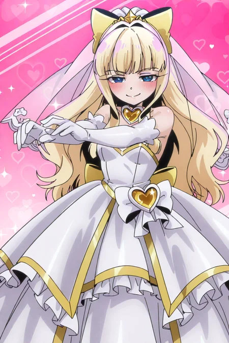 shiny skin, posing,
<lora:mahoako.il:1>,
mahoako,
magiasulfur,  
(alternative costume, wedding dress, frill, lace, see-through:1.5),
dynamic angle, dynamic pose, seductive smile, suggestive pose,