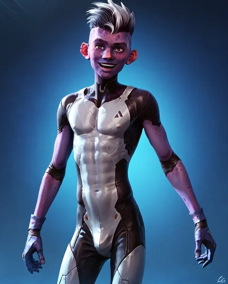 score_9, score_8_up, score_7_up, intricate details, rating_questionable,
<lora:incase_style_v2_ponyxl_ilff:0.7>,
<lora:star_trek_parody_del:0.7>, 1boy(Del, colored skin, purple skin, purple ears, white hair, grey hair, two-tone hair, black hair, multicolored hair
, looking at the viewer, solo, happy,
science fiction seetting, science fiction bodysuit, cowboy shot, heroic pose)
starship bridge, indirect lighting,
4k,
detailed background, depth of field,
<lora:ral-chrosc-clr:0.5>, ral-chrosc-clr,
<lora:Expressive_H:0.5>, Expressiveh,
<lora:xl_more_art-full_v1:0.3>,
<lora:add-detail-xl:0.3>,