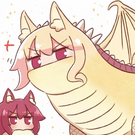 <lora:kemomimi_xl_lion:1>Kemomimi personating as a dragon,kemomimi,objectification,animalization