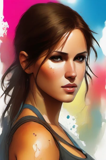 Masterpiece,High Quality,illustration,
<lora:PE_ColorPortraitWoman:1> PEColorPortraitWoman,
Lara Croft