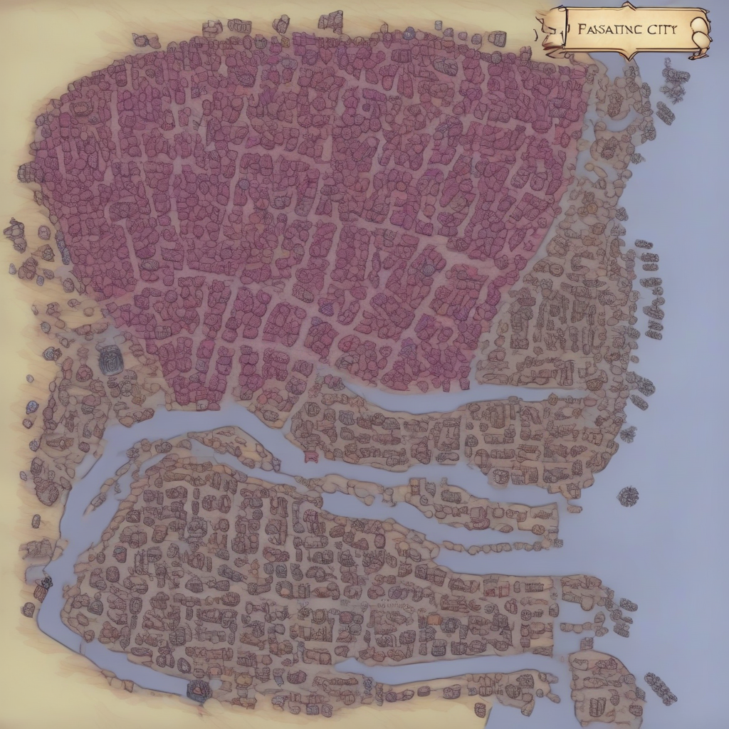 Map of a massive fantasy city
