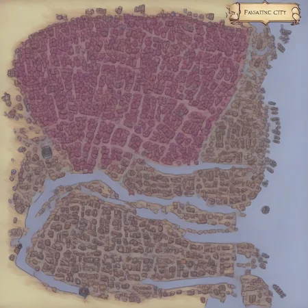 Map of a massive fantasy city