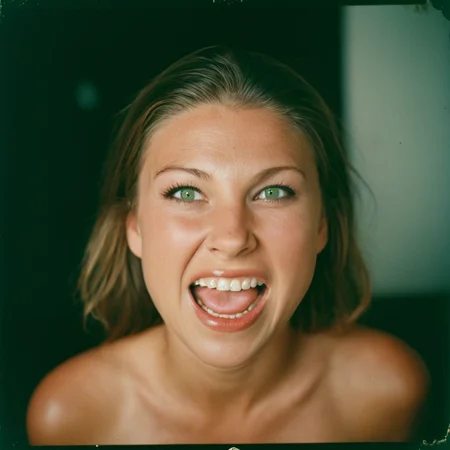 analog film photo of <lora:Devon Lee:1> Devon Lee
<lora:eyetune:0.1>
<lora:perfection style:0.1>
<lora:detailed:0.1>
angry facial expression of a very angry woman with a very big grin on her face, movie themed, sharp, detailed skin, epic cinematic photography, artistic, creative, wrinkly face, dramatic lighting style, cinematic color style, Kodak film style, skin pore, emotional style, gustier style, facial expression style, angry facial style, solo, looking at viewer, smile, open mouth, brown hair, 1boy, male focus, teeth, clenched teeth, portrait, realistic, green eyes, photorealistic
, faded film, desaturated, 35mm photo, grainy, vignette, vintage, Kodachrome, Lomography, stained, highly detailed, found footage