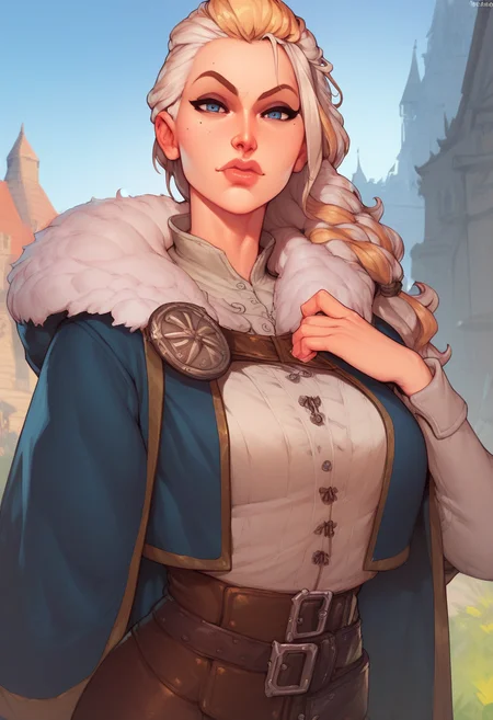 score_9, score_8_up, score_7_up, score_6_up, score_5_up, score_4_up, jaina proudmoore standing looking at viewer, in wizards tower, medieval fantasy <lora:DJCompsLycoXL:0.9>