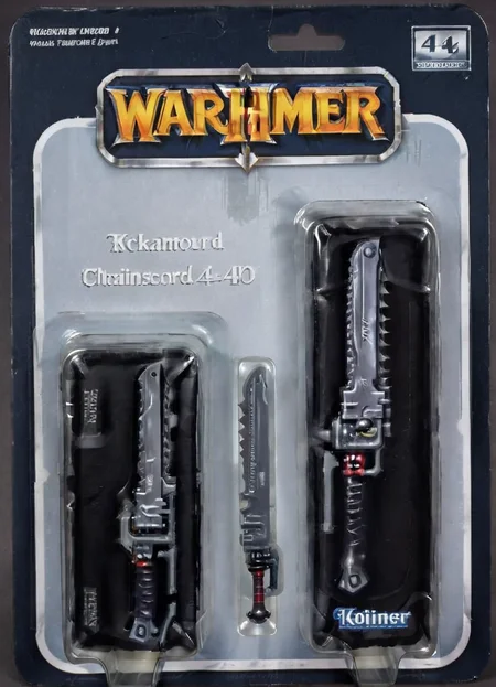 a 40kchainsword in a plastic package with the text "Warhammer 40,000" and "Chainsword"
<lora:Chainsword_-_Warhammer_40000_SDXL:0.8> <lora:gonza_v2:0.8>