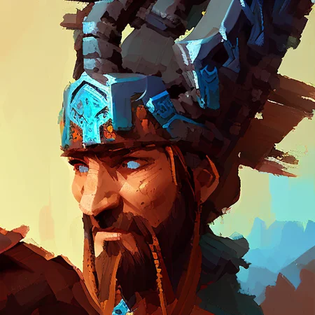 a close up colorful  portrait   photo of a native american viking barbarian warrior from world of warcraft path of exile fantasy soldier warrior by craig mullins   512SpeedPainter