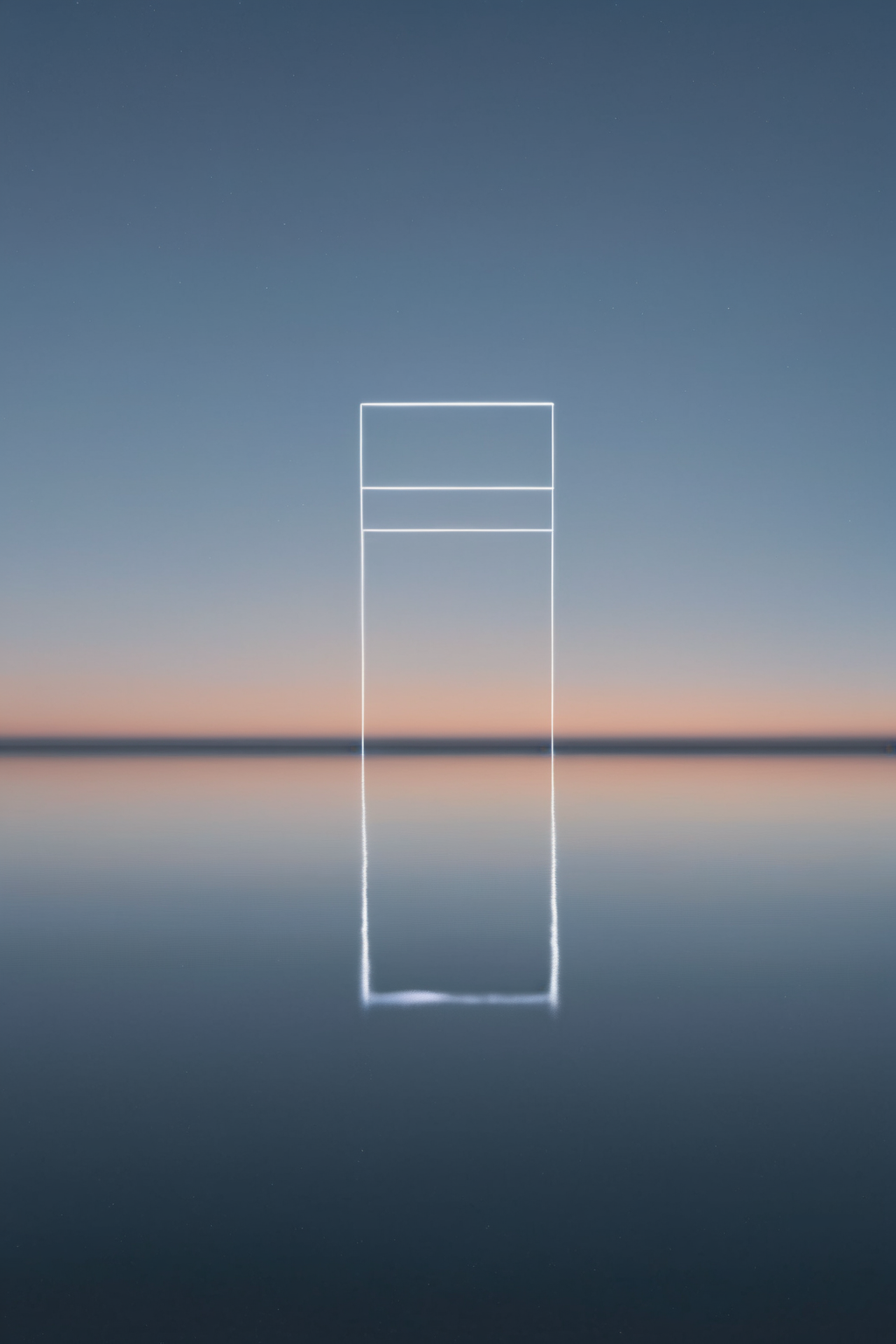 <lora:Photographer Reuben Wu Style:1>Photographer Reuben Wu Style - a reflection of a light rectangle in a body of water with a sunset in the background