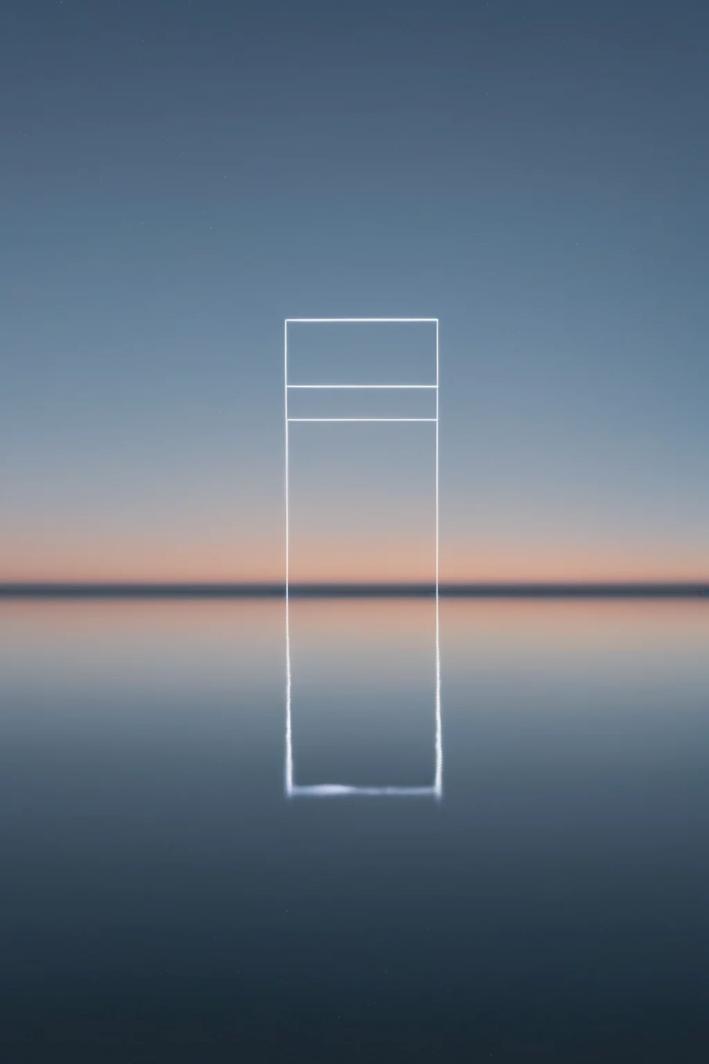 <lora:Photographer Reuben Wu Style:1>Photographer Reuben Wu Style - a reflection of a light rectangle in a body of water with a sunset in the background
