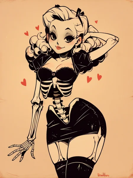 score_9, score_8_up, score_7_up, score_6_up, score_5_up, <lora:Sp00kyB4b3sXLP:1> sp00kyb4b3s, 1girl, solo, thighhighs, skeleton,