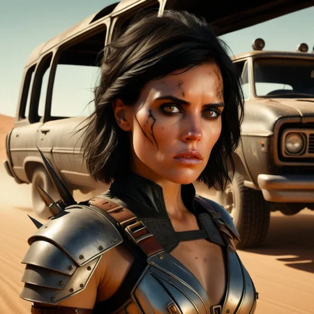 negative space, establishing shot,
cinematic concept art of
RoadWarrior, breaking bad style, face of Marie Schrader, dark hair, fair complexion, slim, elegant
framing device, rule of third, detailed.
backdrop is desert, rock, weed