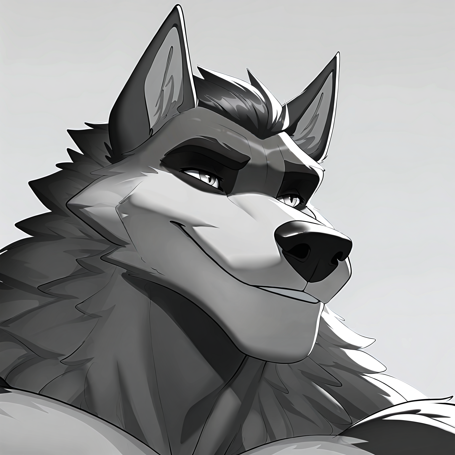 <lora:Gigachad:1> gigachad, black and white, monochrome, close-up, werewolf,, masterpiece, best quality, newest, absurdres, highres, very aesthetic,