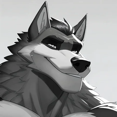 <lora:Gigachad:1> gigachad, black and white, monochrome, close-up, werewolf,, masterpiece, best quality, newest, absurdres, highres, very aesthetic,