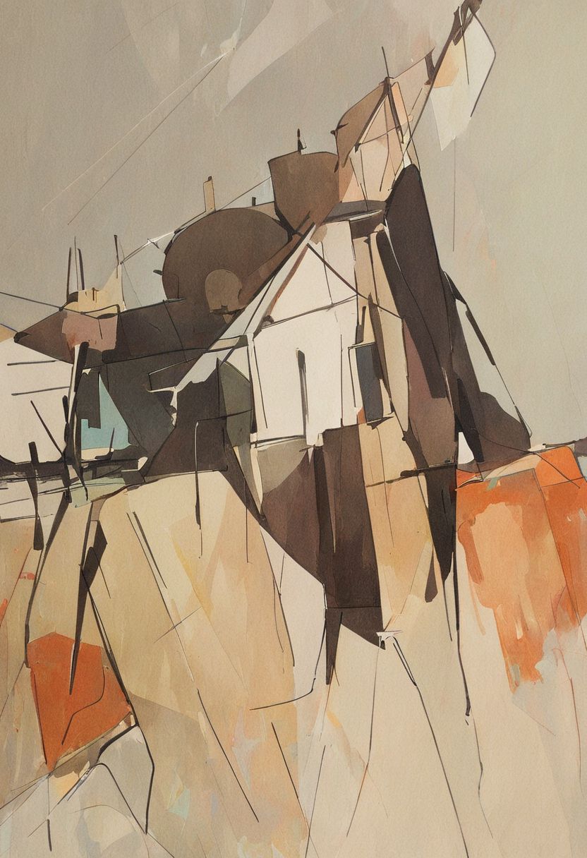 (Silhouette of a house on the cliff beside coast, flat painting background:1.5),
(abstract painting, impressionism, watercolor, oil painting brushstrokes, oil painting texture:1.3),
(brutalist architecture, BRIGHT green AND DARK BROWN color palette, curve LINE, circle, ellipse, core), AK, abstract, deconstruction, geometry, geometric composition,paint painting,harmonious colors, black frame,rectangle, tilt, flat painting, framex, horizontal, Constructivism, Fauvism,