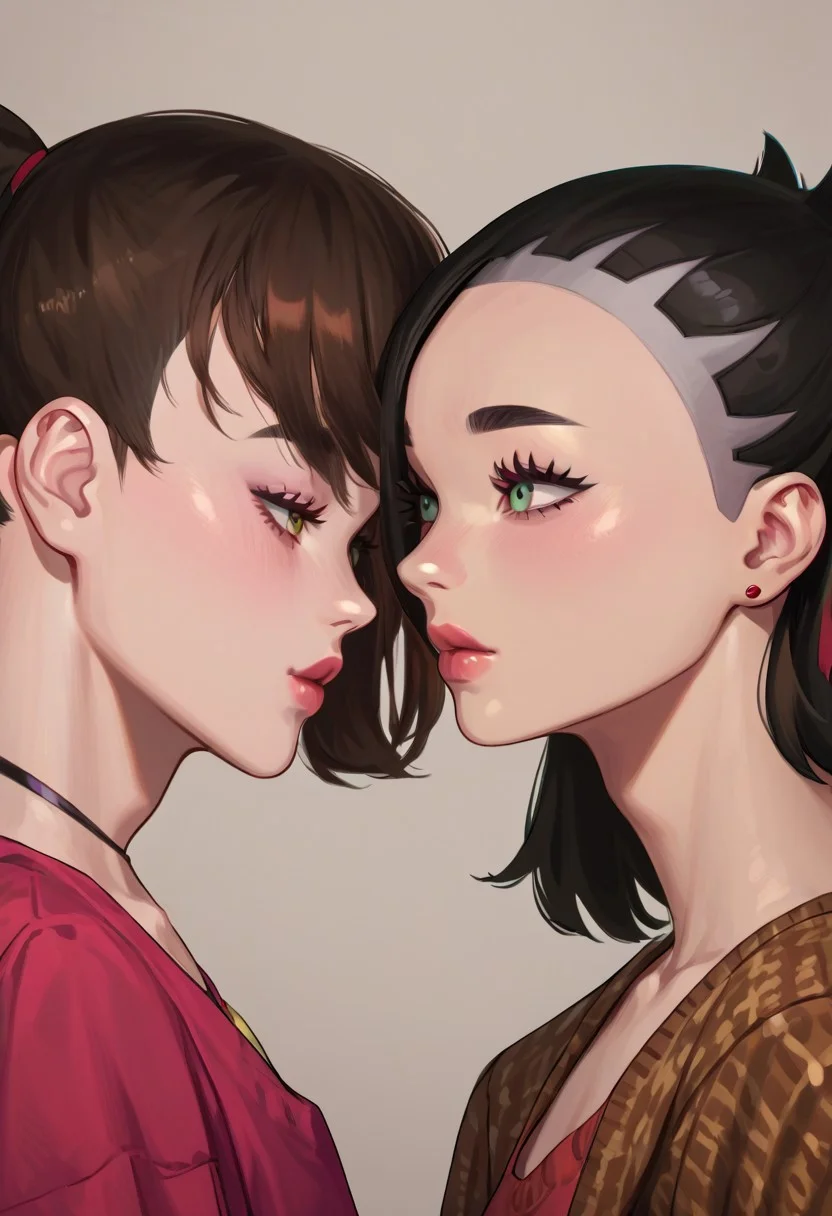 score_9, score_8_up, score_7_up, score_6_up, score_5_up, score_4_up,
gloria_(pokemon), marnie_(pokemon), 2girls, eyelashes, female,