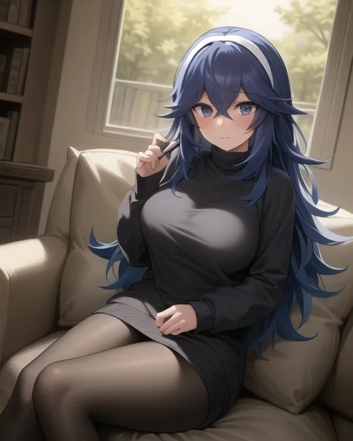 1girl, beautiful, masterpiece, best quality, sweater, HexManiacMS, <lora:HexManiacMS:1>
