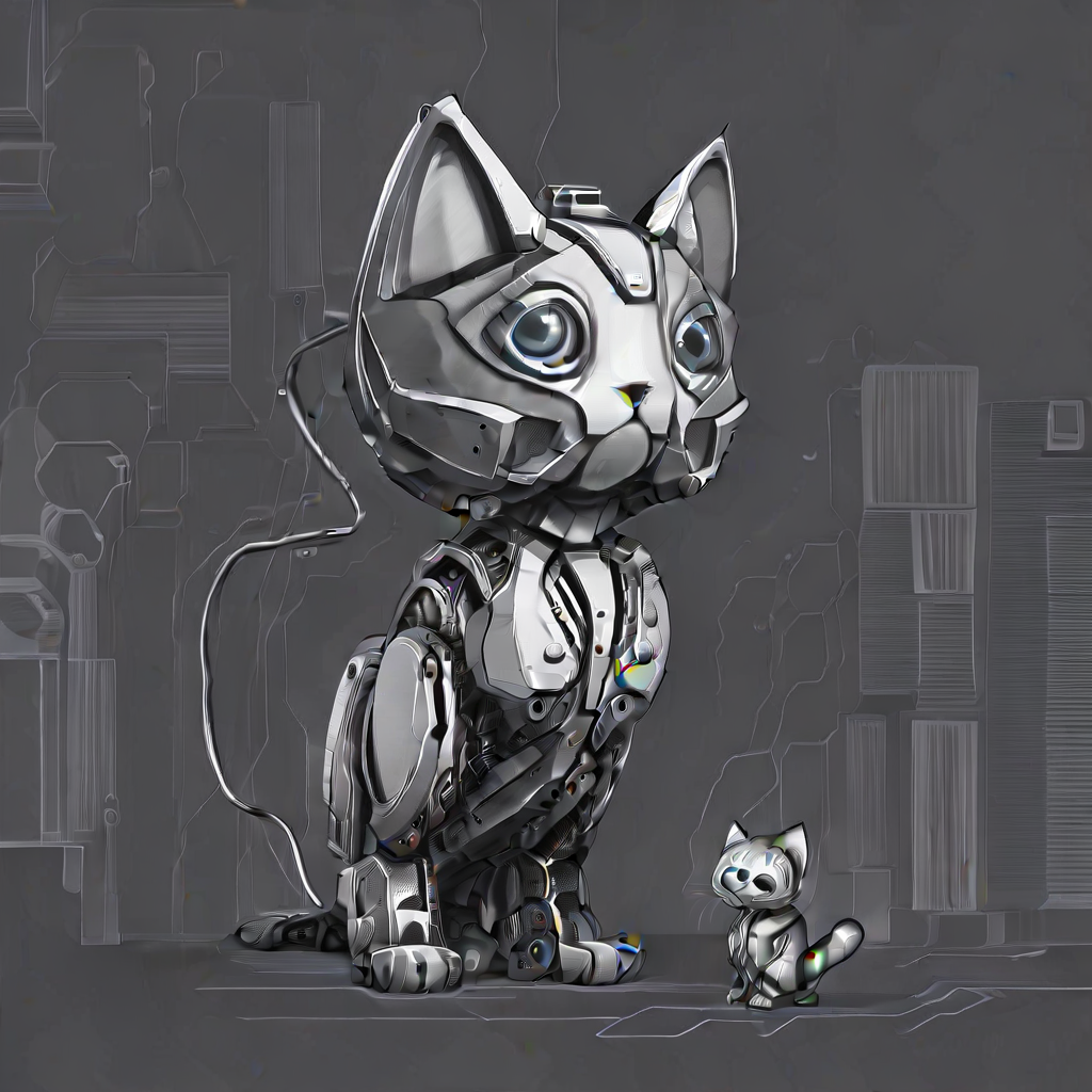 A small and a cute iron kitten.