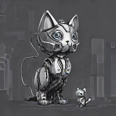 A small and a cute iron kitten.
