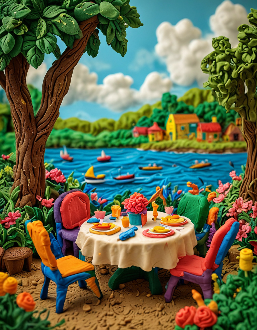 Luncheon of the Boating Party  <lora:novuschroma51 style:1> novuschroma51 style  <lora:sdxl_lightning_8step_lora:1>