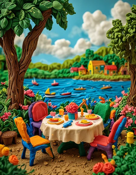 Luncheon of the Boating Party <lora:novuschroma51 style:1> novuschroma51 style <lora:sdxl_lightning_8step_lora:1>