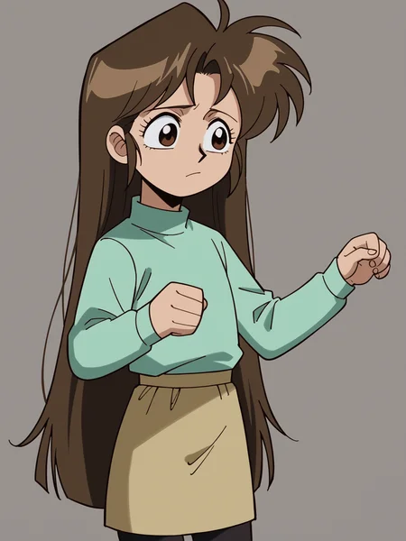 score_9, score_8_up, score_7_up, score_6_up, score_5_up, score_4_up, source_anime, <lora:Perfect Hands:1> Perfect Hands, <lora:PerfectEyesXL:1> perfecteyes, BREAK
1girl, solo, <lora:Gunsmith:0.8> gunsmith, portrait, <lora:Libby__The_Ghost_and_Molly_McGee:0.8> libby, brown hair, brown eyes, very long hair, messy hair, little girl, child, green sweater, beige skirt, black pantyhose,