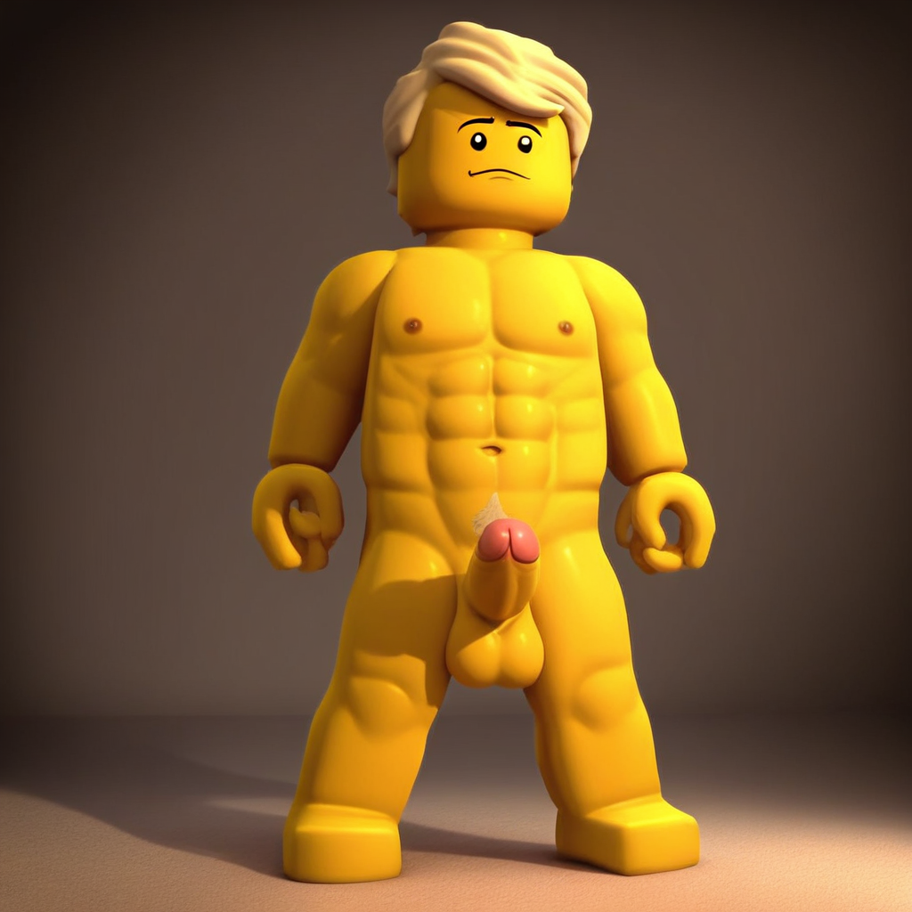 Lego, Lioyd, solo, 1boy, male focus, colored skin, black eyes,  pubic hair, completely nude, abs, penis, balls, standing, full body,  score_9, score_8_up, score_7_up, score_6_up <lora:vinceteaa_020_04v2-step00000400r:1> good face, good eyes,