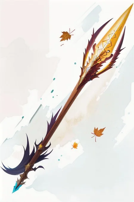 Ji, A long spear, with a leaf-shaped blade, that was used by infantry soldiers, medieval looking weapon, MagicItem_v1, no people in image, just weapon in image, maple wood pole, wood grip, metal end, wood handle, Chinese weapon, Chinese pole arm,