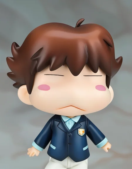 anime artwork, score_9, source_anime, rating_safe BREAK 1boy, solo, male focus, 
yuzuhiko, :3, brown hair, aclosed eyes, blush stickers, chibi, 
upper body, on ground, standing, highly detailed, <lora:yuzuhiko:5>