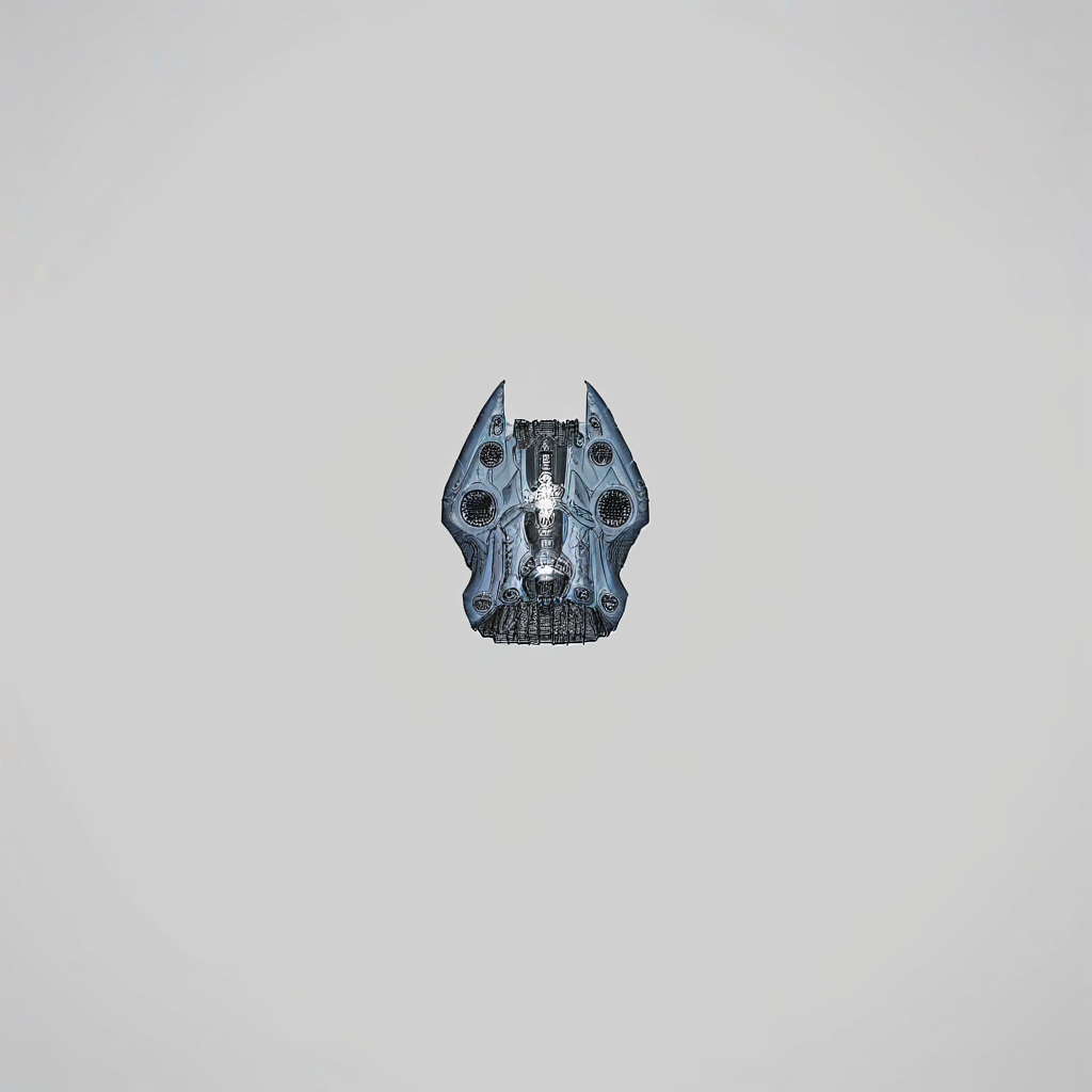 <lora:Starsector_Ship_Pony_LORA:1>, simple background, spaceship, hightech, capital