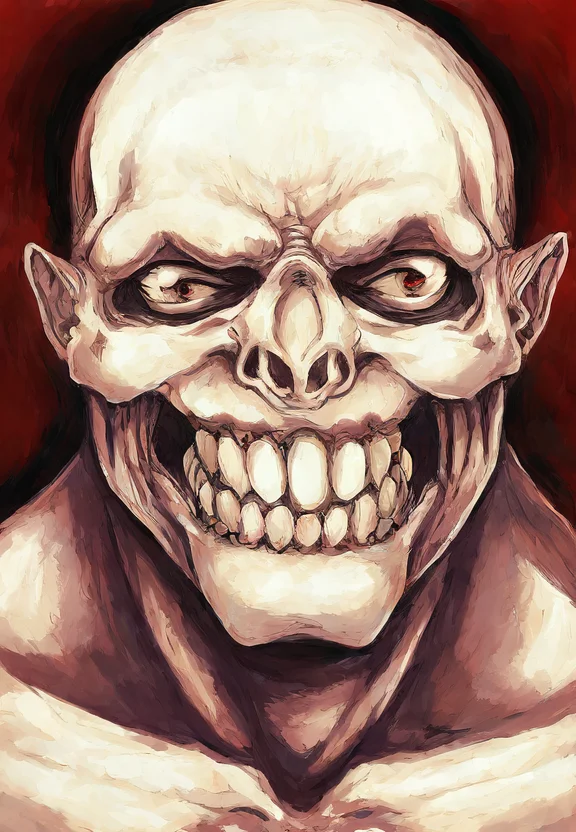 anatomy , clenched teeth, from above, by k-suwabe
