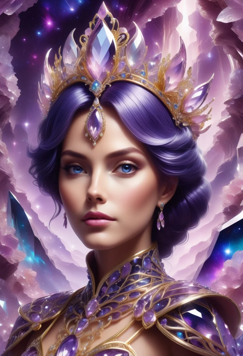 a diadem made out of purple Jed-Auquartz , full of details, 8k wallpaper