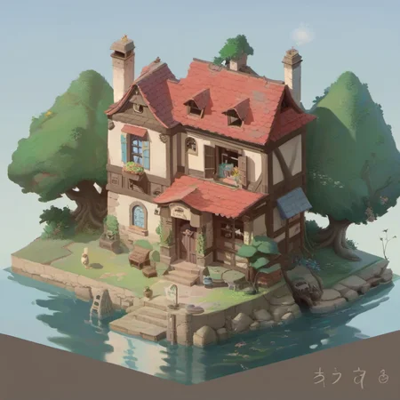 a house, <lora:changjingyuanhua:1>
