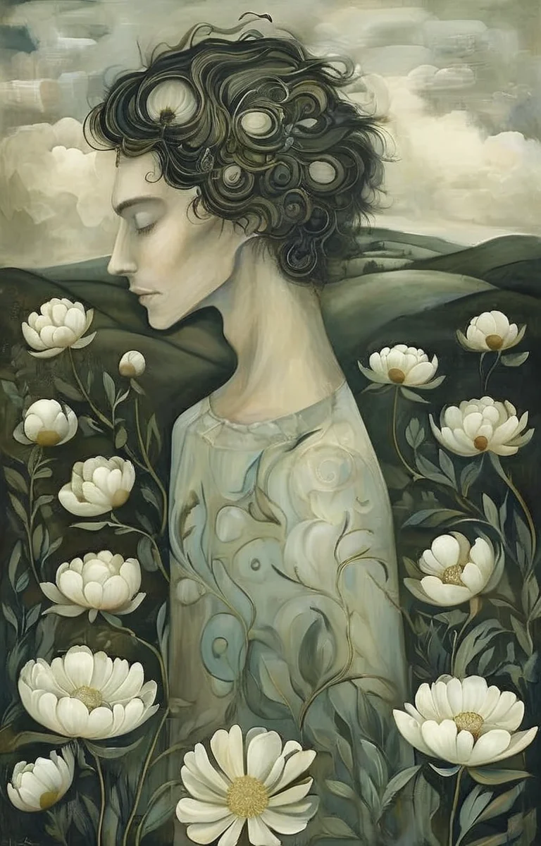 masterpiece,best quality,<lora:tbh148-sdxl:1>,illustration,style of Amanda Clark, decaying peonies