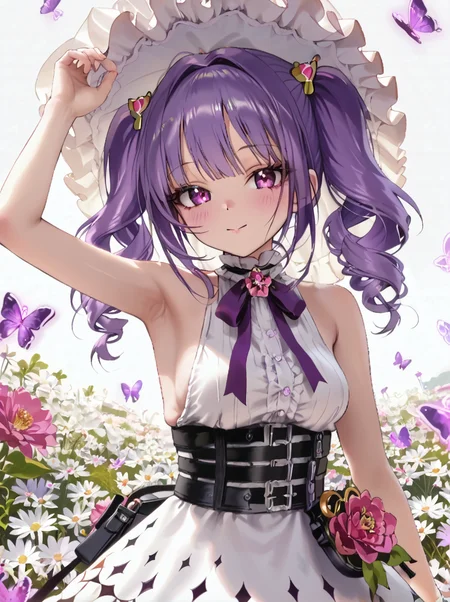 detailed background, shiny skin, posing, rating safe, 
<lora:nkflora.pony:1.0>,
nkflora,
arm up,