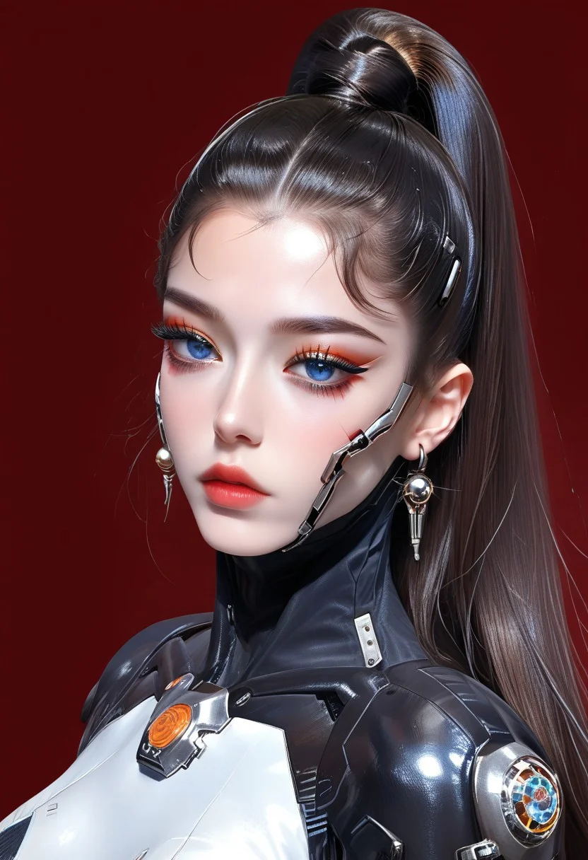 1girl, pretty girl, korean solo, black hair, long hair, beautiful hair, sleek hair, high ponytail, long ponytail,superp0nytail,, blue eyes, large breasts, seductive,
ruanyi0868,bodysuit,science fiction,skin tight
makeup,earrings,,long eyelashes,perfect body,
score_9,score_8_up,score_7_up, source_anime