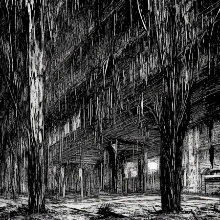 gothic abandoned castle scenery, skeletons on the wooden crosses as a fence, sharp focus, 4k, art by art by EMB_rfktrbwmnga-14500