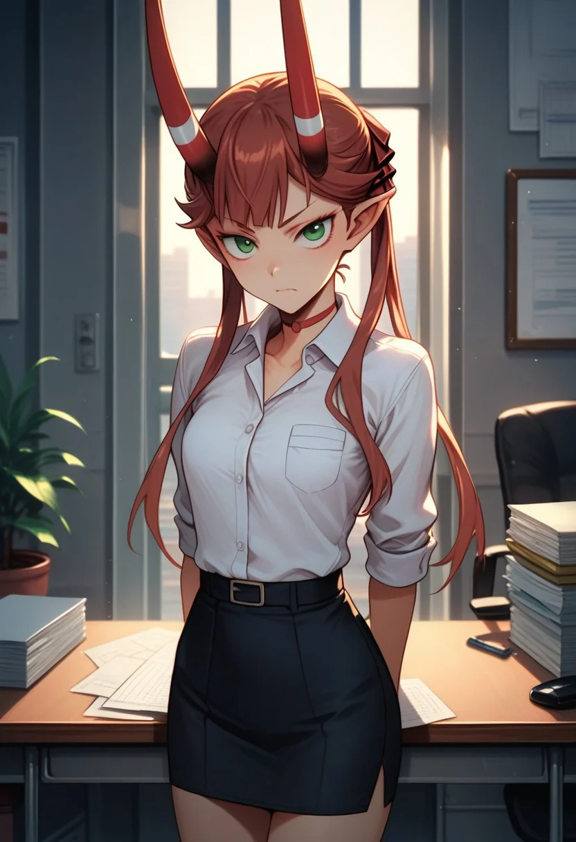 score_9_up, score_8_up, score_7_up, extreamly detailed, beautiful detailed face, complex detailed background, completely clothes, BREAK,
MASHU (CONTROL), office, office uniform,