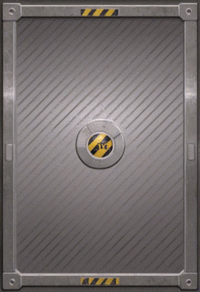 best quality, masterpiece, 
no humans, 
tiling texture, 
metal panel, hazard stripes