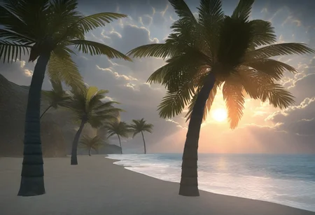 masterpiece, best quality, <lora:left4dead2-Style-illus_Fp:1>, 3d, cloudy sky, landscape, ocean, beach, palm tree, sun, sunlight, sunbeam,