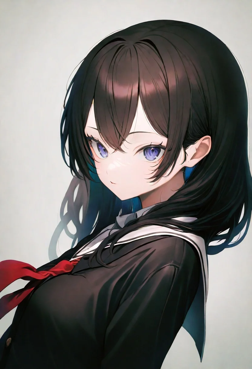 1girls, solo, school uniform,  portrait, dutch angle, dynamic pose,
masterpiece, best quality, very aesthetic, absurdres, 
<lora:LoraILXL01_YamiStyle_v1:2.0>