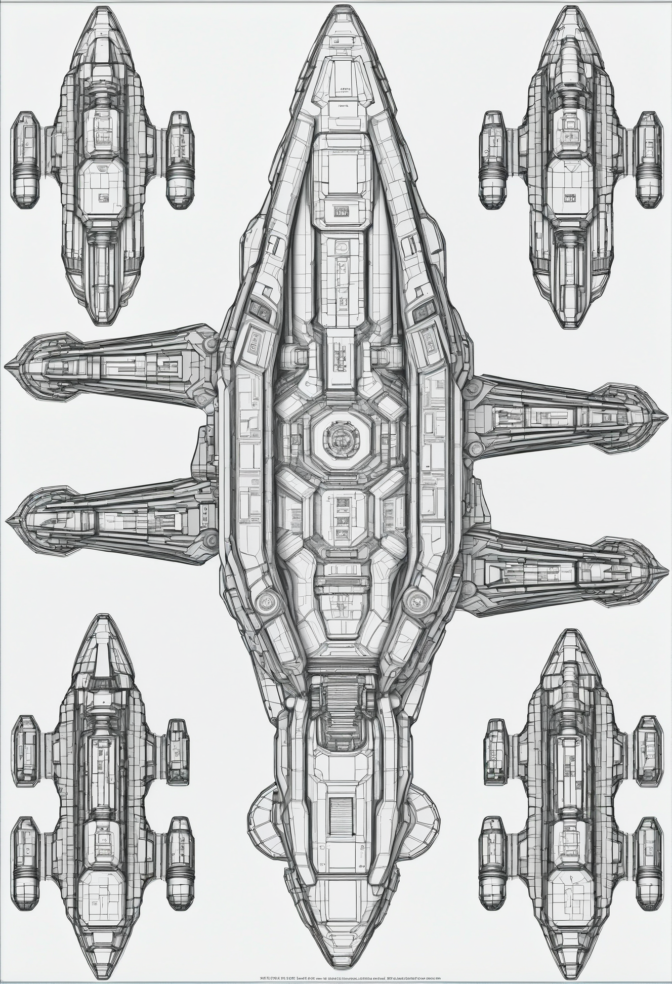 detailed top-down floorplan of a scifi space ship, high resolution<lora:floorplans-prod-e-000012:1>