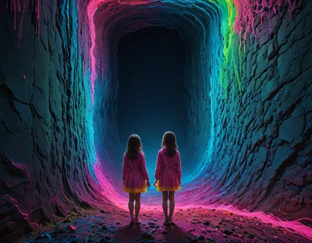 a soul squeezing through a spiritual wall, young girl standing in middle (facing away from viewer:1.3) (in the style of Zdzislaw Beksinski:1.1) <lora:another-bored-particle:0.55>  <lora:add-detail-XL:0.65>, subsurface scattering, ultra hd, 4k, high def, Photorealistic, Hyperrealistic, Hyper detailed, analog style, realistic, masterpiece, best quality, ultra realistic, 8k, Intricate, High Detail, film photography, soft lighting,  heavy shadow