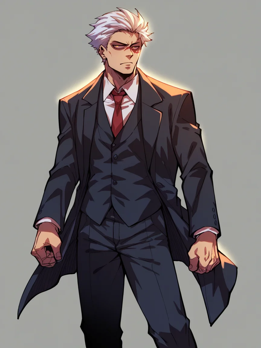 score_9, score_8_up, score_7_up, score_6_up, score_5_up, <lora:h4ruk4m1XLP:1> h4ruk4m1, 1boy, suit, glowing
