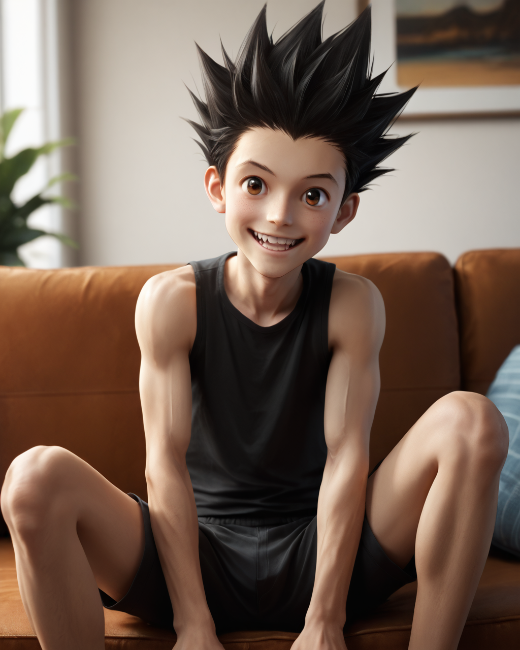 score_9, score_8_up, score_7_up, intricate details, rating_questionable,
<lora:homri52:1>
,
<lora:Gon_Freecss_Pony:0.8>, 1boy(gon, spiked hair, black hair, brown eyes, looking at the viewer, solo, happy, 
full body, typical clothing, sitting on sofa) comfy living room,
4k,
detailed background, depth of field, 
<lora:ral-chrosc-clr:0.5>, ral-chrosc-clr,
<lora:Expressive_H:0.5>, Expressiveh,
<lora:xl_more_art-full_v1:0.3>,
<lora:add-detail-xl:0.3>,