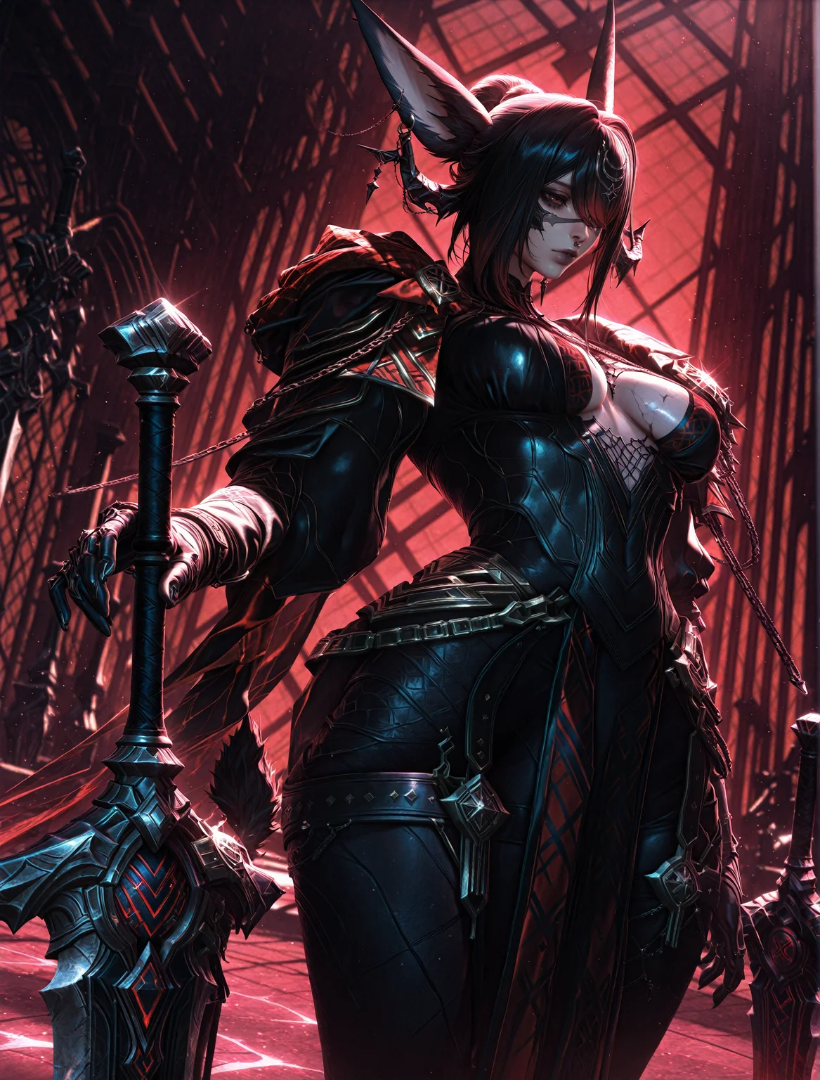 masterpiece,best quality,amazing quality,intricate details,cinematic light,highres,,L0LSPL4SH, year2024, year2023, West Studio, sixmorevodka,
saber aler \(fate\),corrupted,medium breast,planted sword,cowboy shot
,dynamic angle
,BREAK, depth of field, masterpiece, best quality, amazing quality, very aesthetic, high resolution, ultra-detailed, absurdres, newest,scenery, volumetric lighting,film grain, <lora:add-detail-xl:1> , <lora:ChamIllustriousBackgroundEnhancer:0.5> ,<lora:hq-nsfw-v2b-Illustrious:0.5>, <lora:PSH_Epsilon_illus:1> ,<lora:L0LSPL4SH_IllustriousXLv01:0.4>