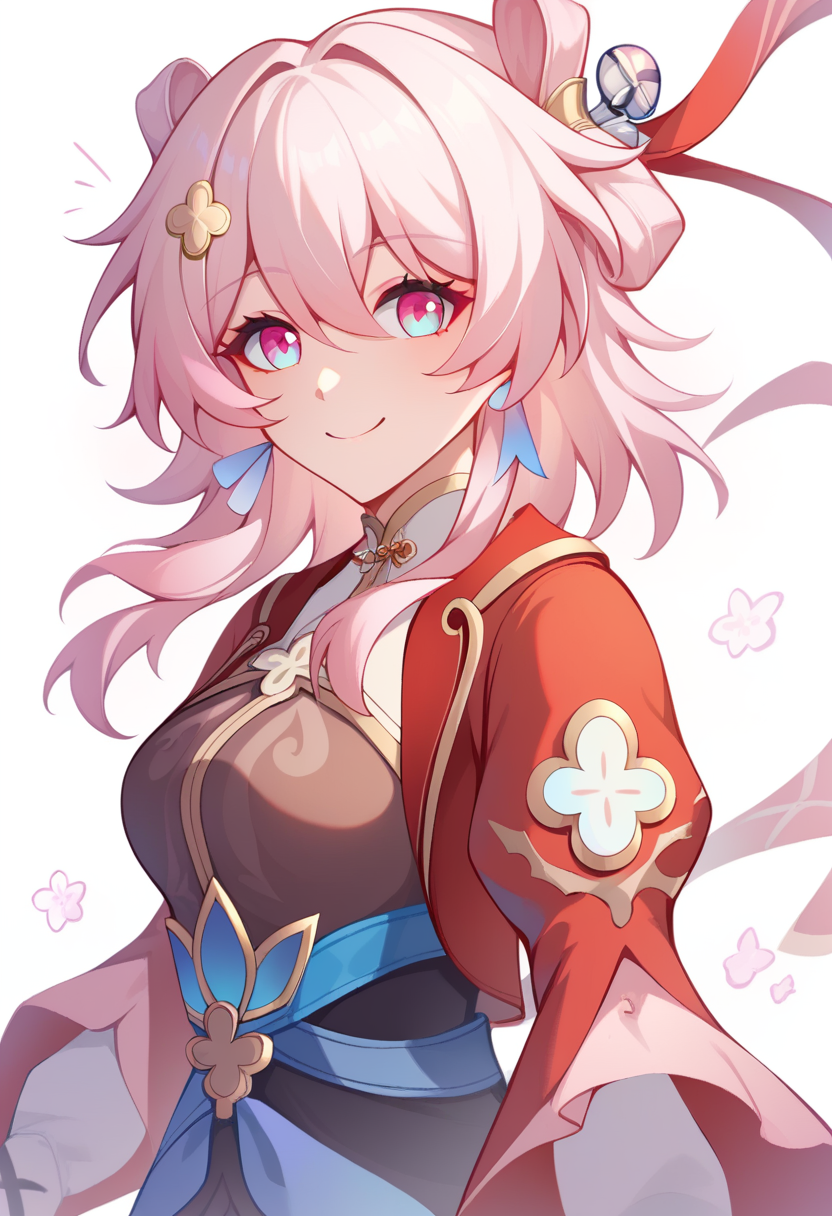 score_9,score_8_up,score_7_up,<lora:march_7th_(hunt)_v2:1>,upper_body,medium_breasts,official_alternate_hairstyle,official_alternate_costume,black_dress,smile,1girl,looking_at_viewer,hairpin,march_7th_\(hunt\)_\(honkai:_star_rail\),simple_background,single_earring,long_sleeves,highres,shuangyaji,march_7th_\(honkai:_star_rail\),absurdres,solo,white_background,