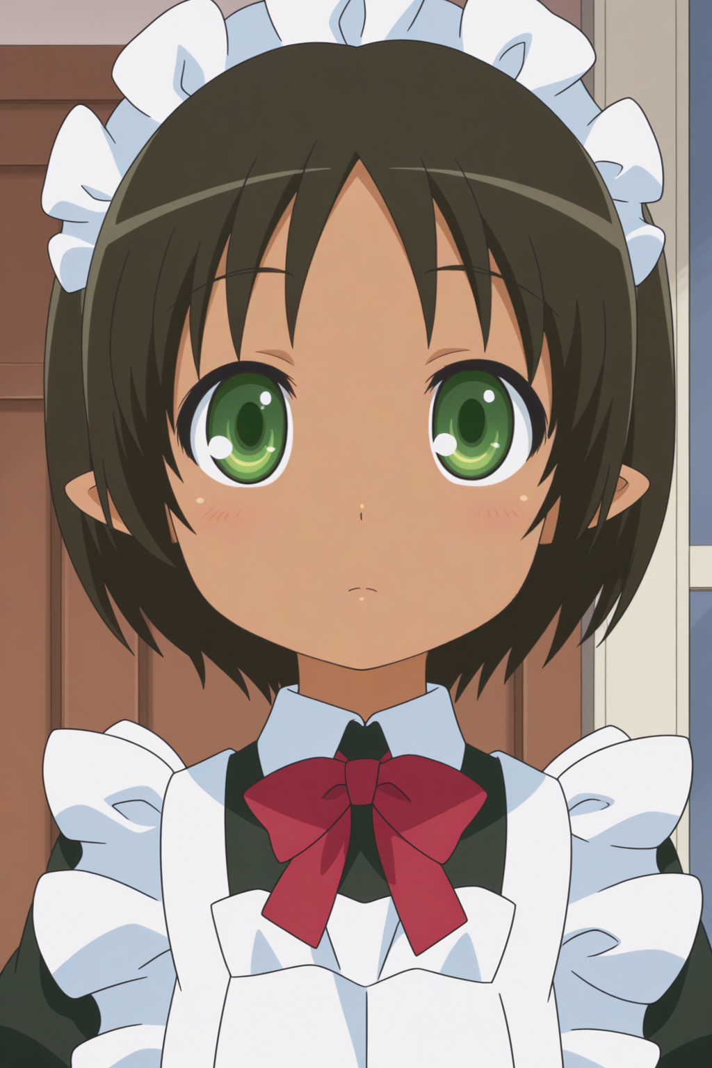 cuthfleda, anime coloring, front view, maid <lora:Astarotte_no_Omocha_-_illustriousv0:0.8>